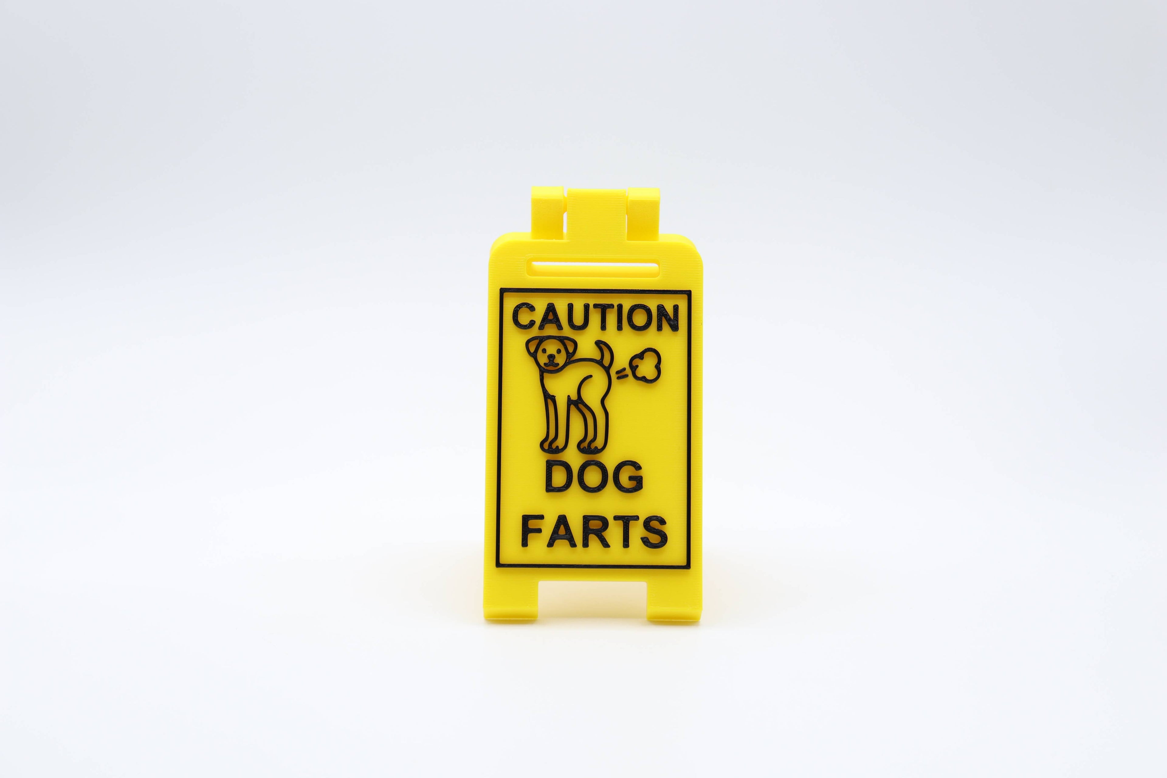 Caution Dog Farts Floor Sign – Funny Gag Gift for Pet Owners 🐶💨
