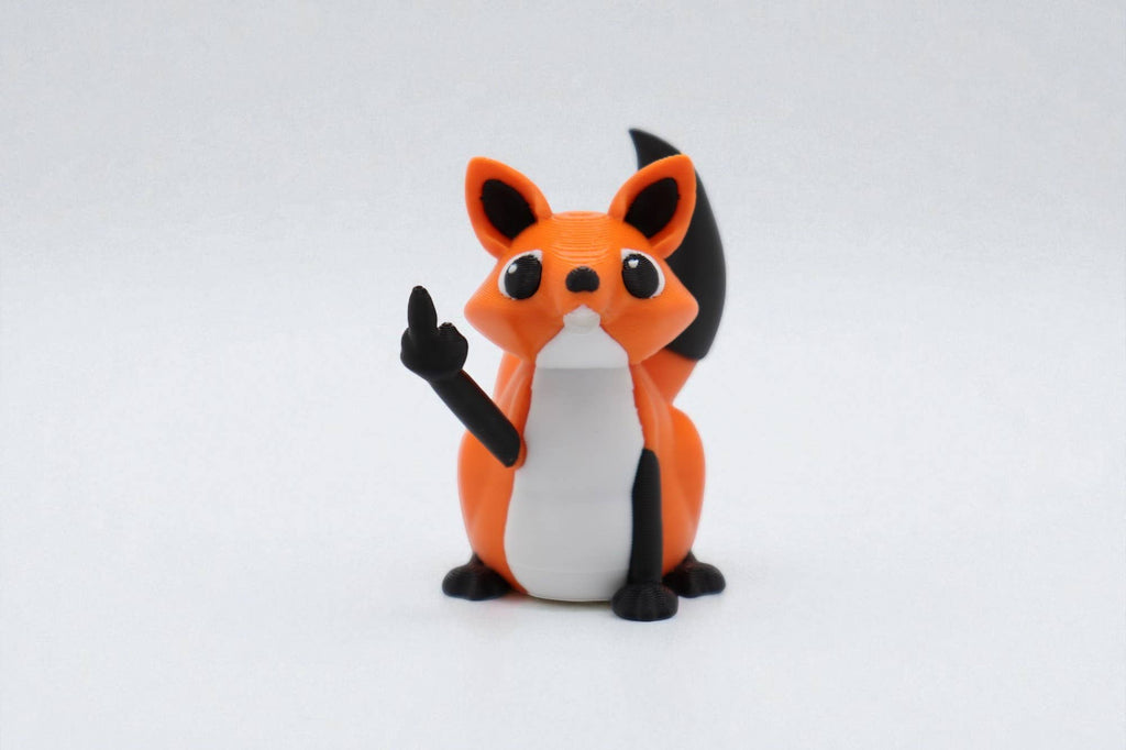 Fox Middle Finger Figurine – Funny Sarcastic Fox Gift