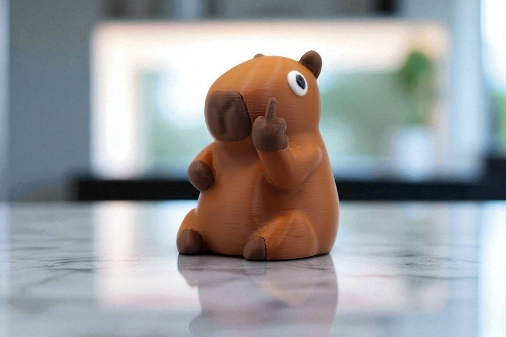 Capybara Middle Finger Figurine – Funny Sarcastic Capybara Gift