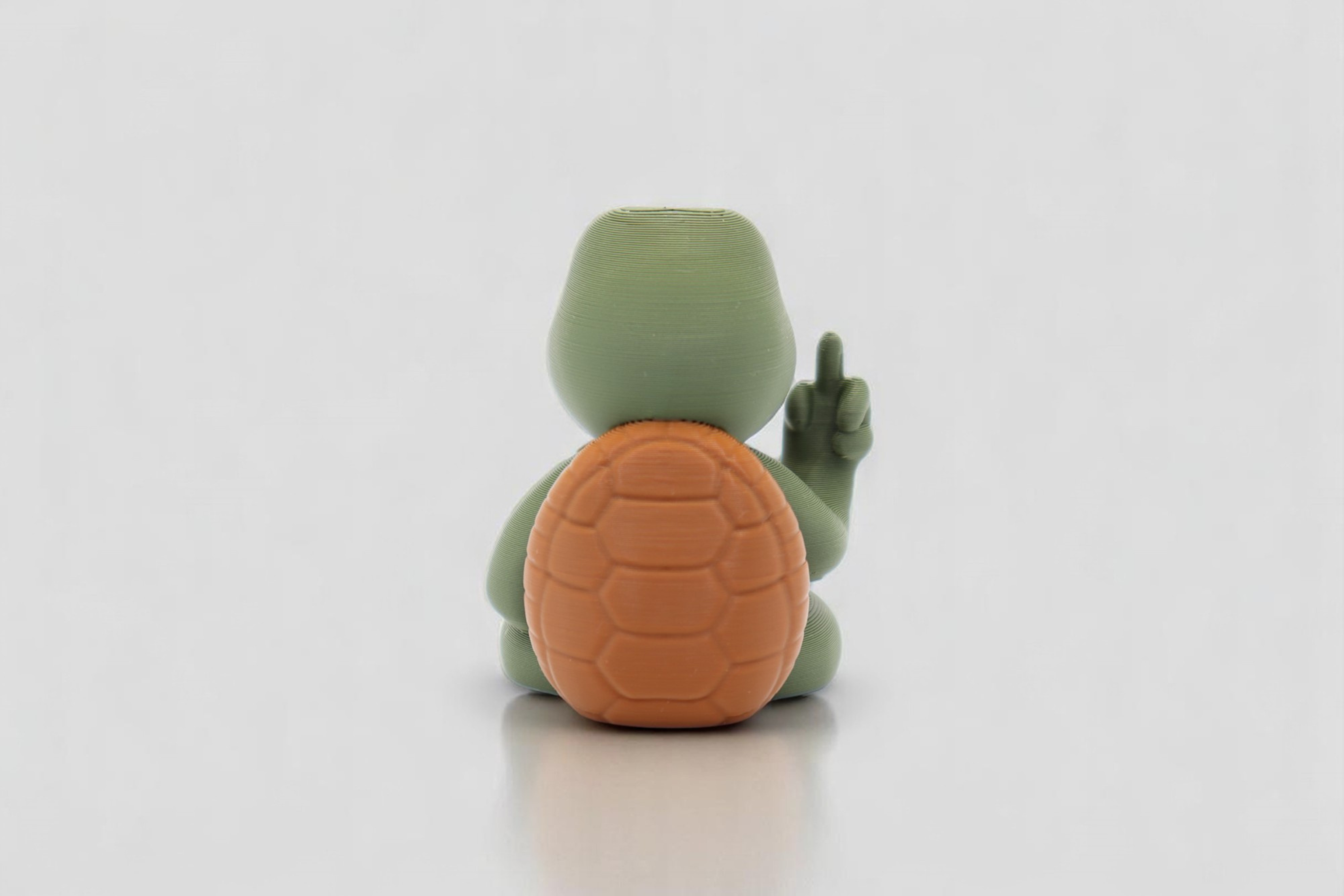 Turtle Middle Finger Figurine – Funny Sarcastic Turtle Gift