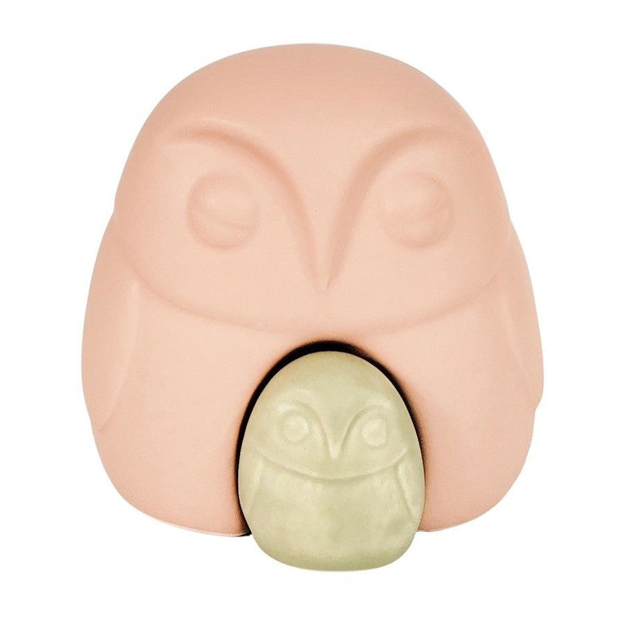 Family Nesting Owl Ornament – Bisque (11cm)