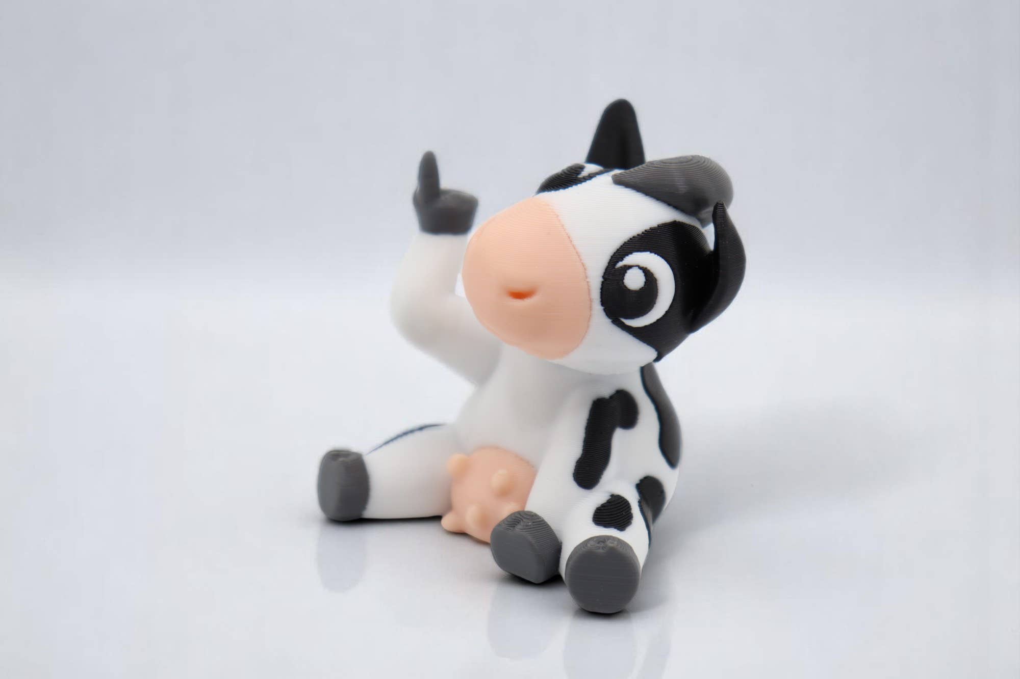 Cow Middle Finger Figurine – Funny Sarcastic Cow Gift