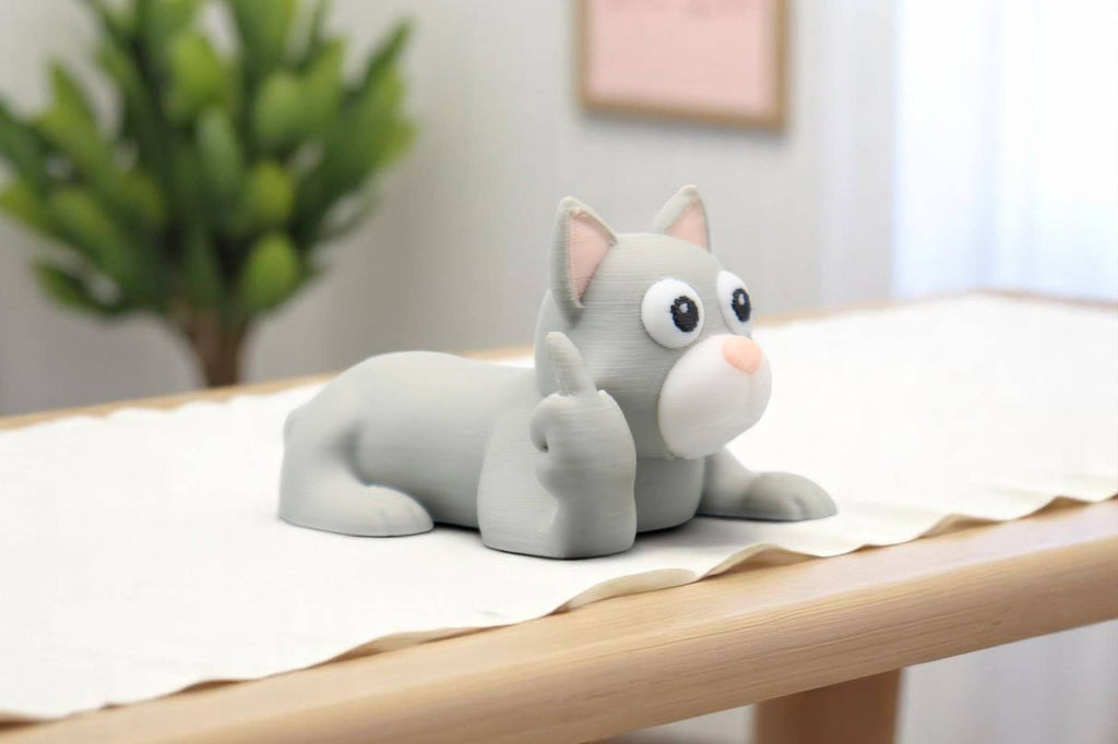 Cat Middle Finger Figurine – Funny Sarcastic Cat Gift