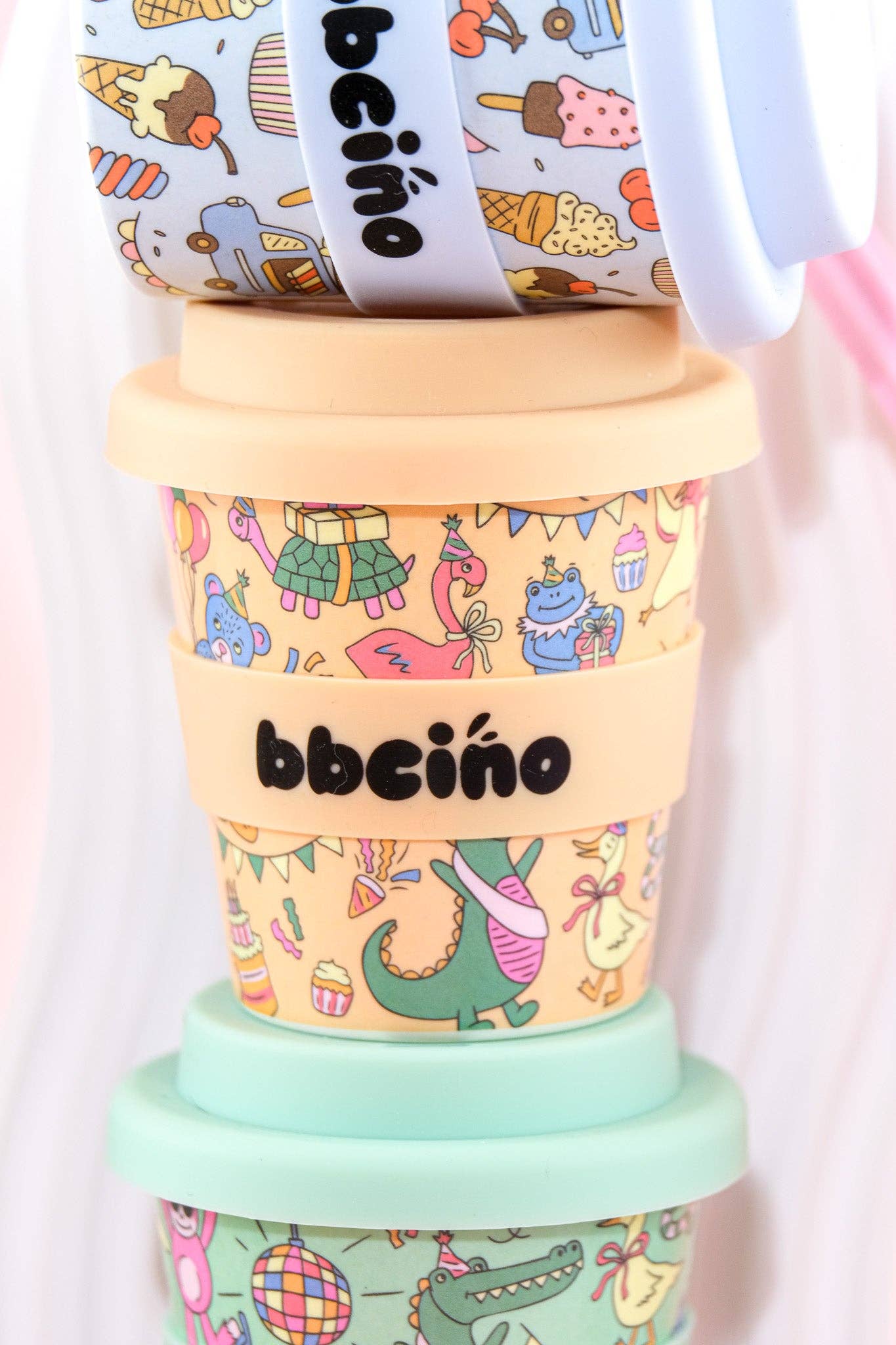 Party Animal in Orange Babycino Cup - 120ml (STRAW INCLUDED)