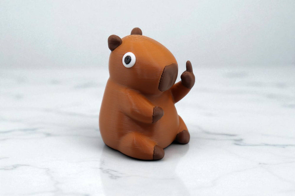 Capybara Middle Finger Figurine – Funny Sarcastic Capybara Gift