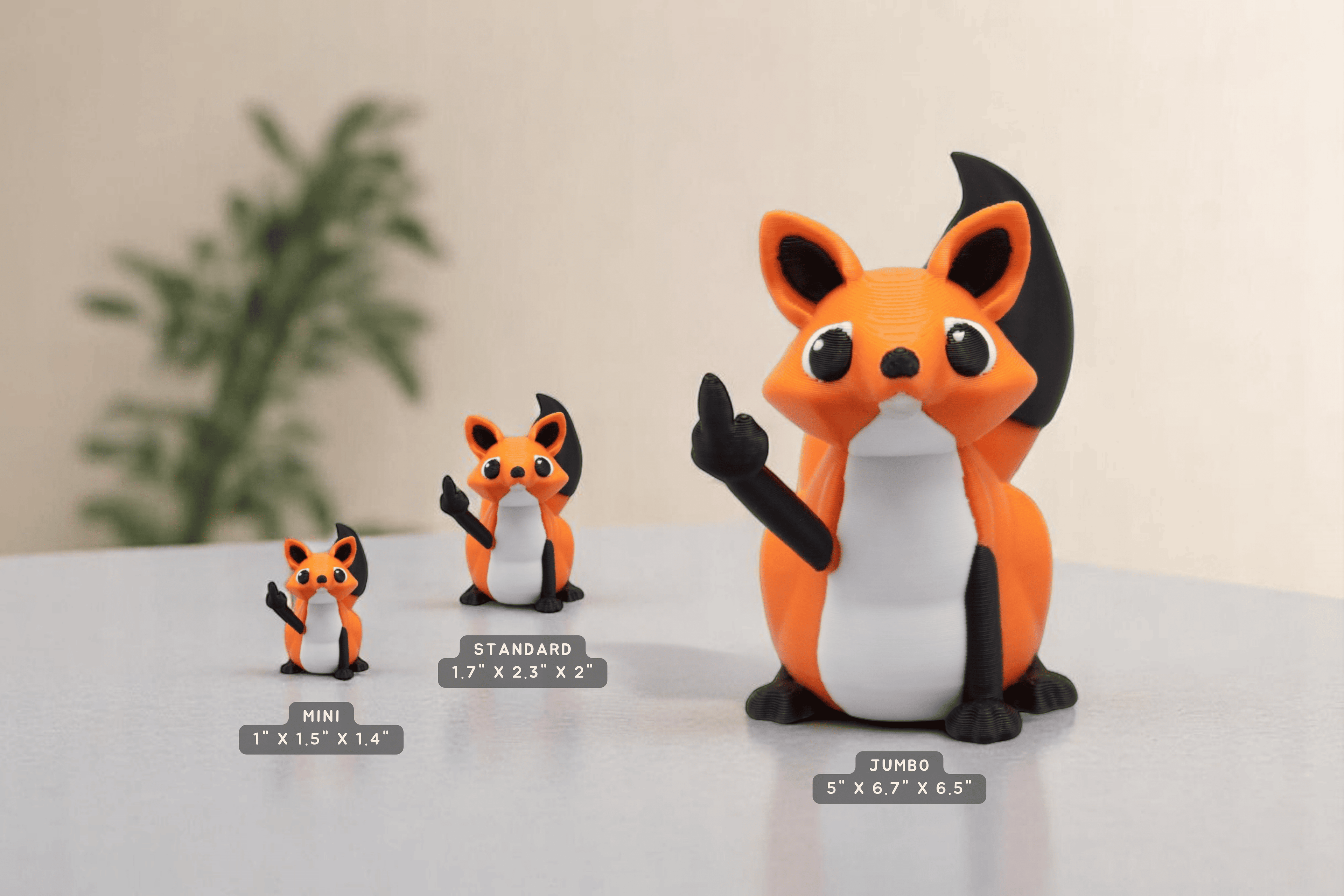 Fox Middle Finger Figurine – Funny Sarcastic Fox Gift