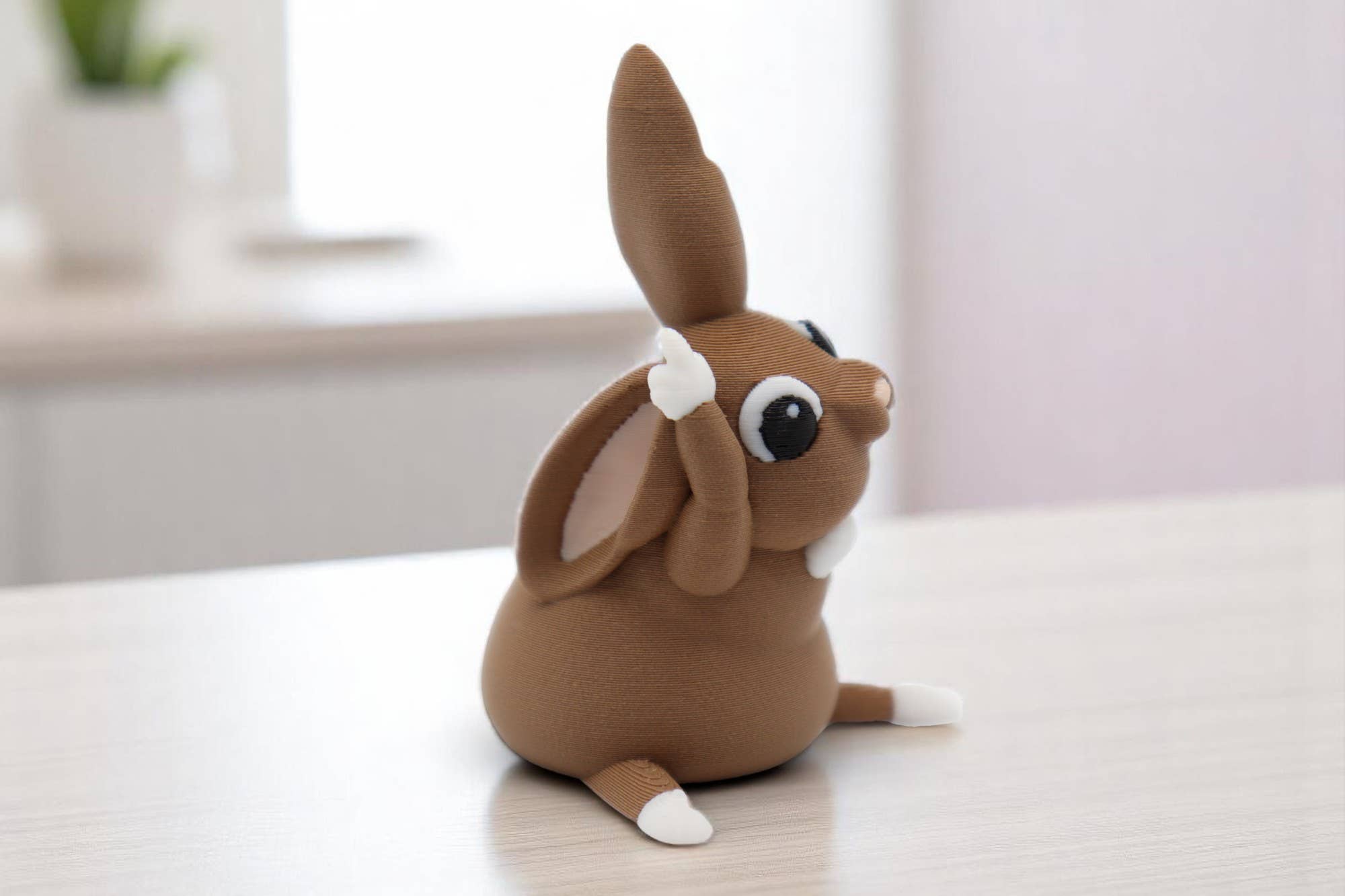 Rabbit Middle Finger Figurine – Funny Sarcastic Rabbit Gift