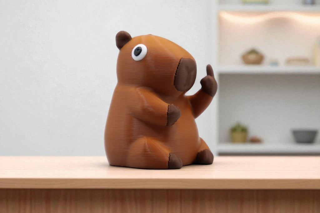 Capybara Middle Finger Figurine – Funny Sarcastic Capybara Gift