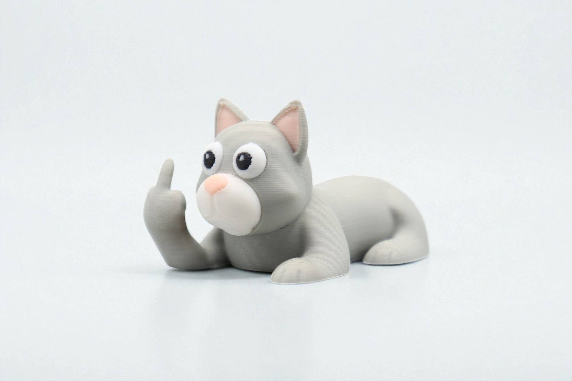 Cat Middle Finger Figurine – Funny Sarcastic Cat Gift