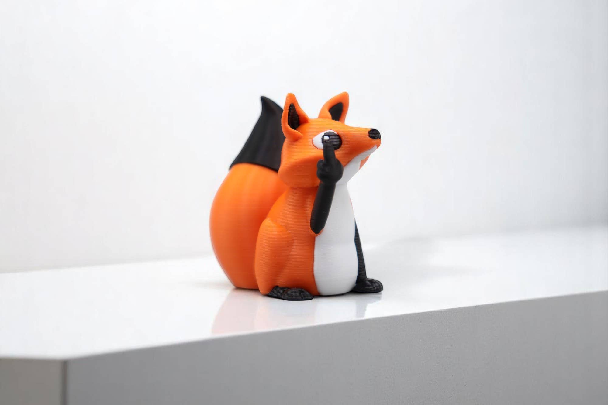 Fox Middle Finger Figurine – Funny Sarcastic Fox Gift