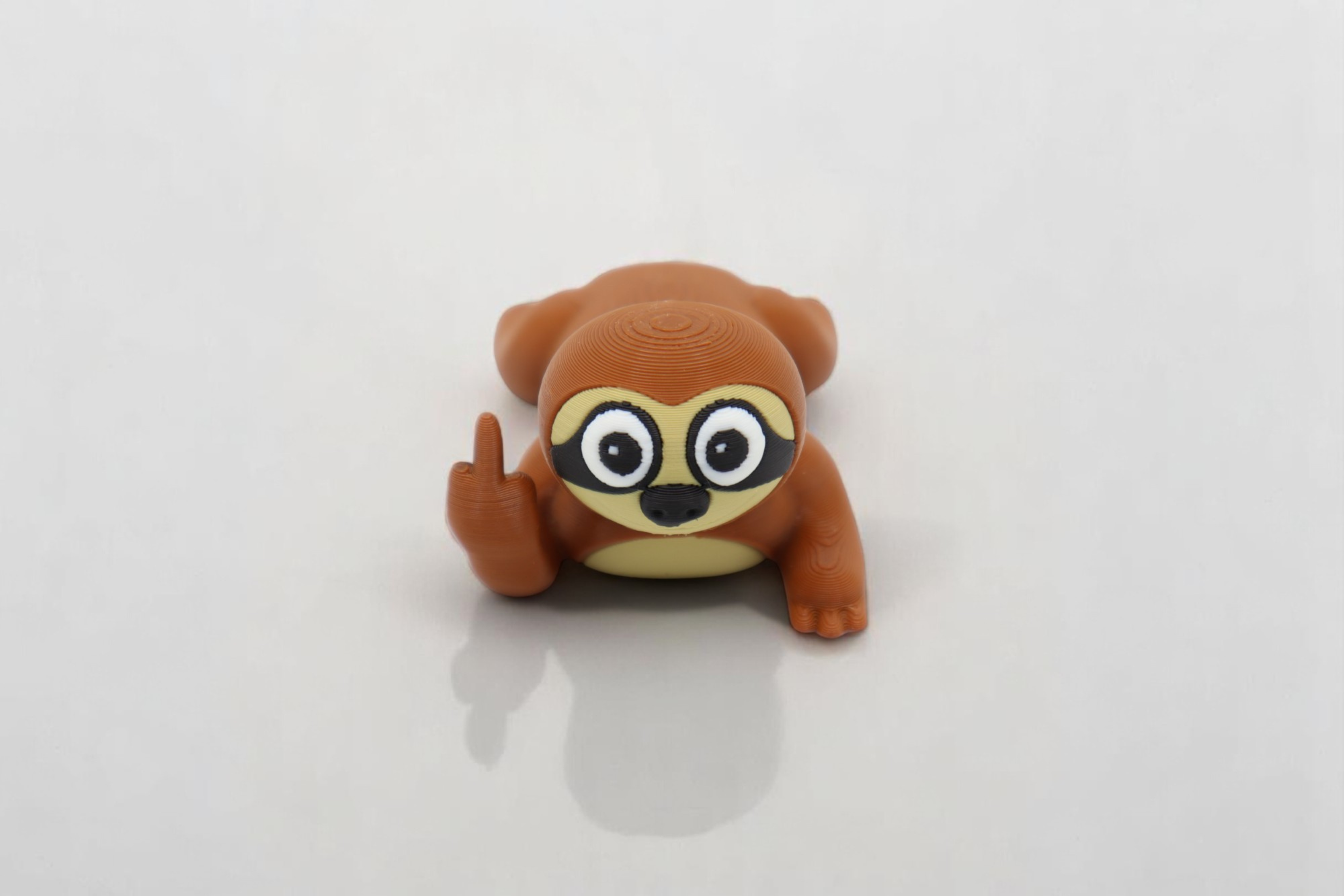 Sloth Middle Finger Figurine – Funny Sarcastic Sloth Gift