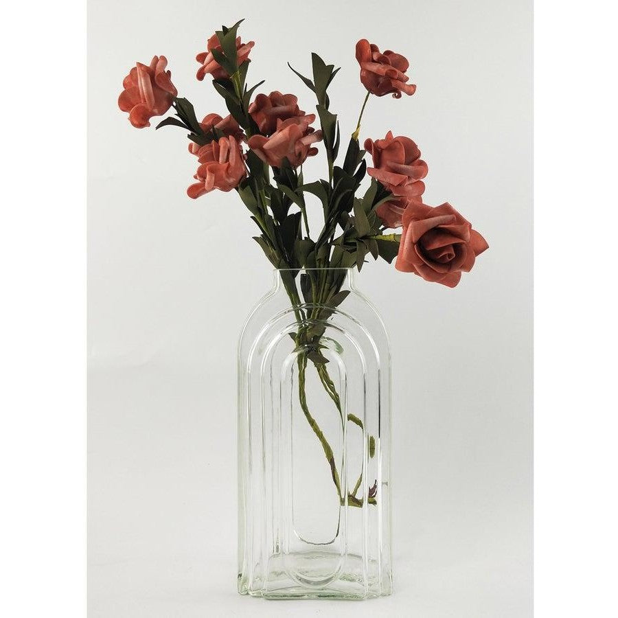 Tommy Tall Glass Flower Vase – Large (27 cm) - Clear