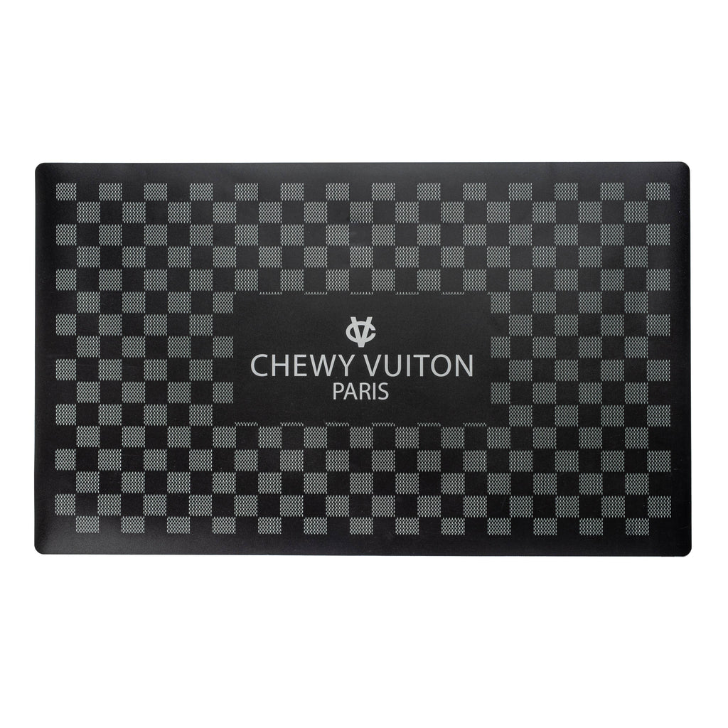 Black Checker Chewy Vuiton Placemat - Dog Mat