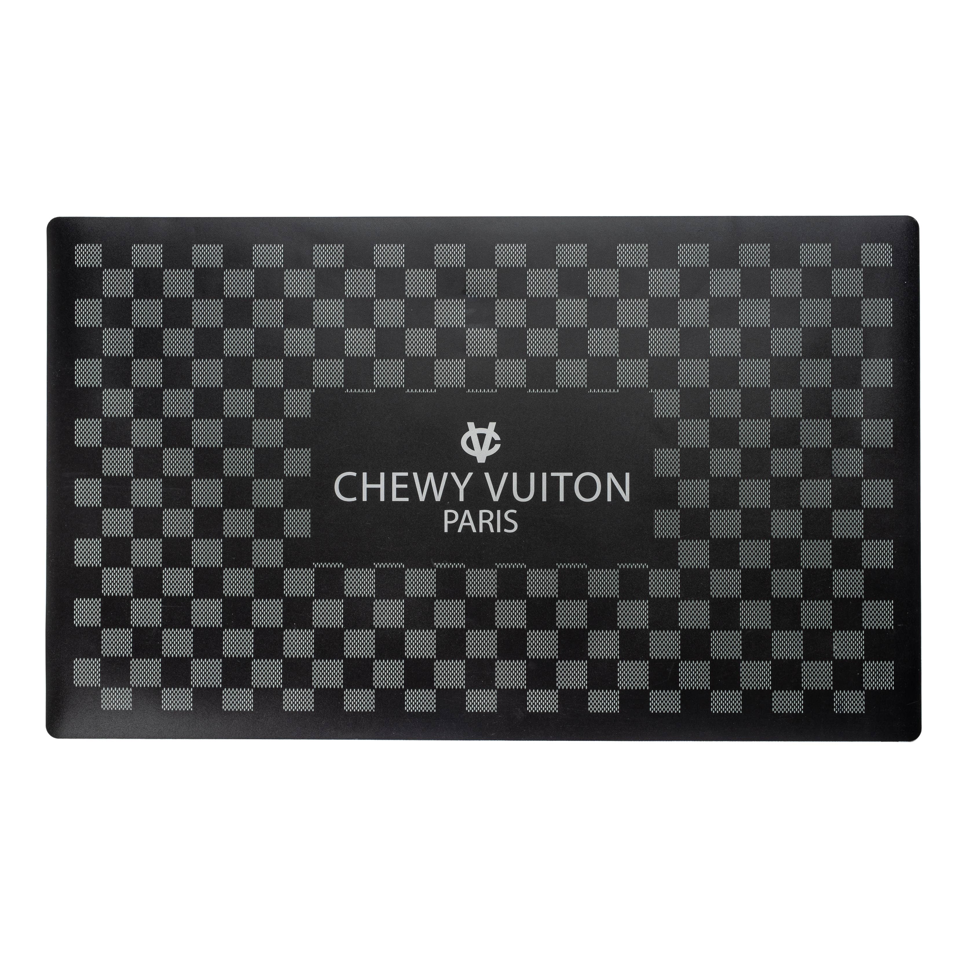 Black Checker Chewy Vuiton Placemat - Dog Mat