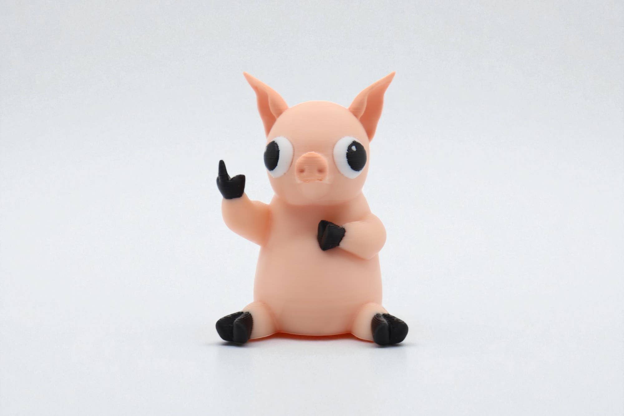 Pig Middle Finger Figurine – Funny Sarcastic Pig Gift