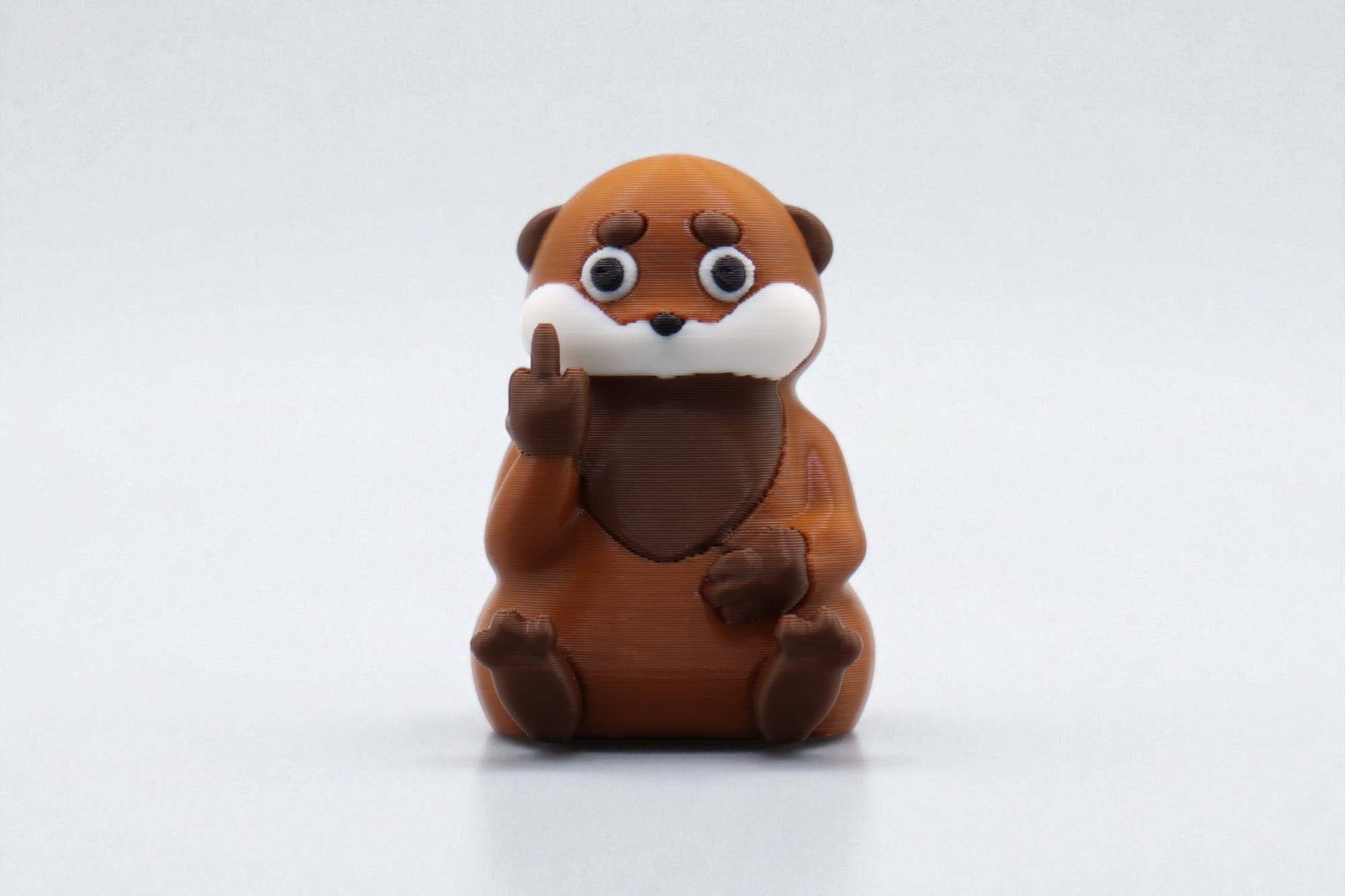 Otter Middle Finger Figurine – Funny Sarcastic Otter Gift