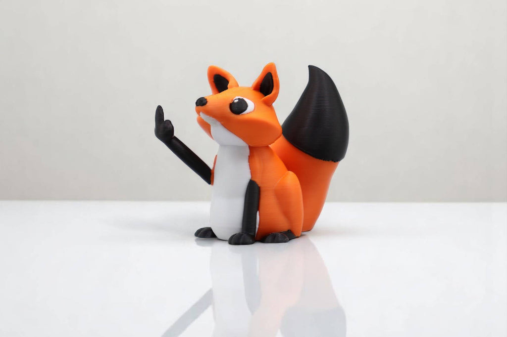 Fox Middle Finger Figurine – Funny Sarcastic Fox Gift