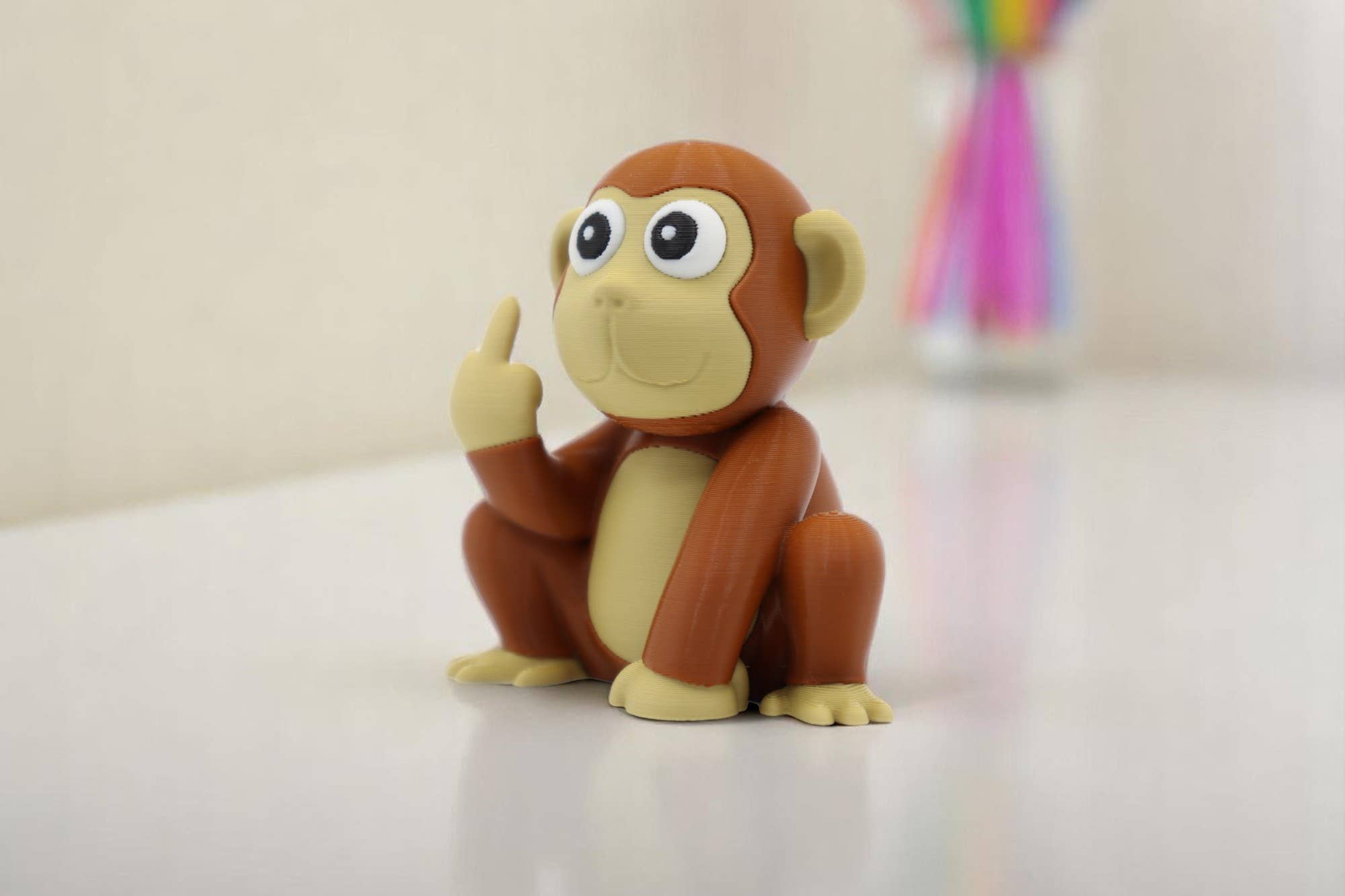 Monkey Middle Finger Figurine – Funny Sarcastic Monkey Gift