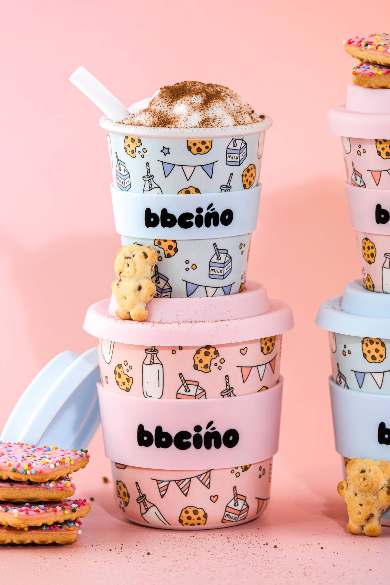 Tough Cookie in Pink Kids Keep Cup - 240ml (STRAW INCLUDED)