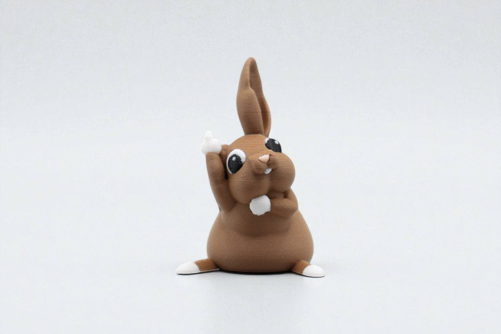 Rabbit Middle Finger Figurine – Funny Sarcastic Rabbit Gift