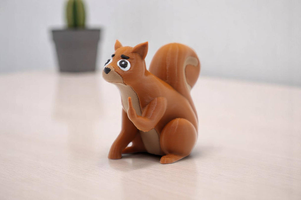 Squirrel Middle Finger Figurine – Funny Sarcastic Squirrel Gift
