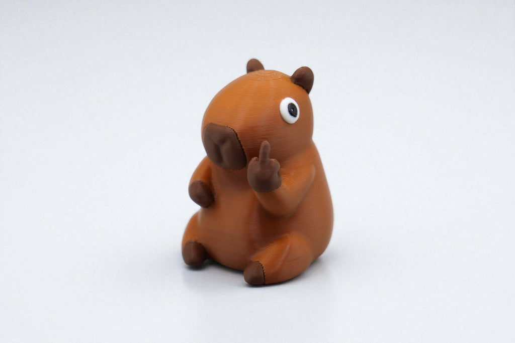 Capybara Middle Finger Figurine – Funny Sarcastic Capybara Gift