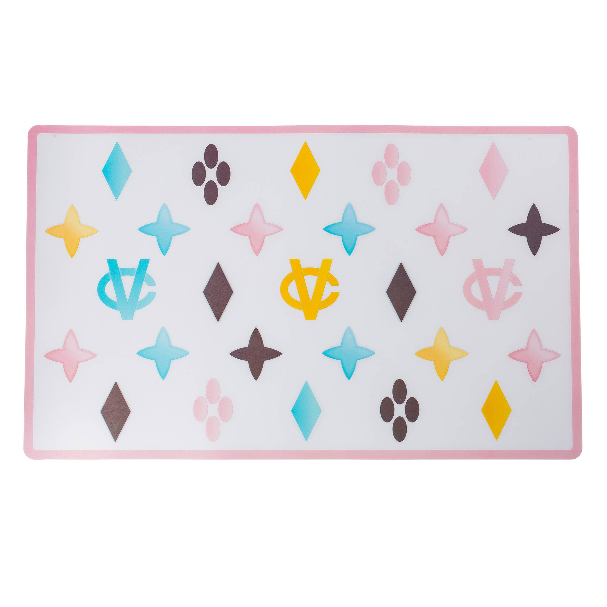 White Chewy Vuiton Placemat - Dog Mat