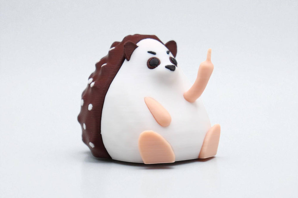Hedgehog Middle Finger Figurine – Funny Sarcastic Hedgehog Gift