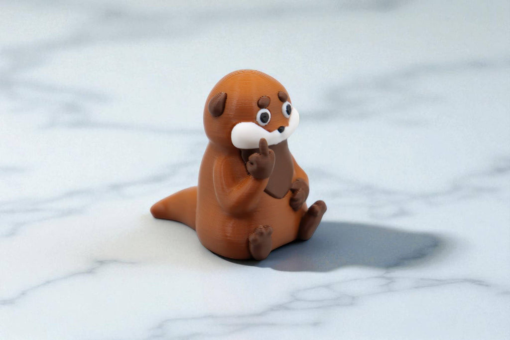 Otter Middle Finger Figurine – Funny Sarcastic Otter Gift