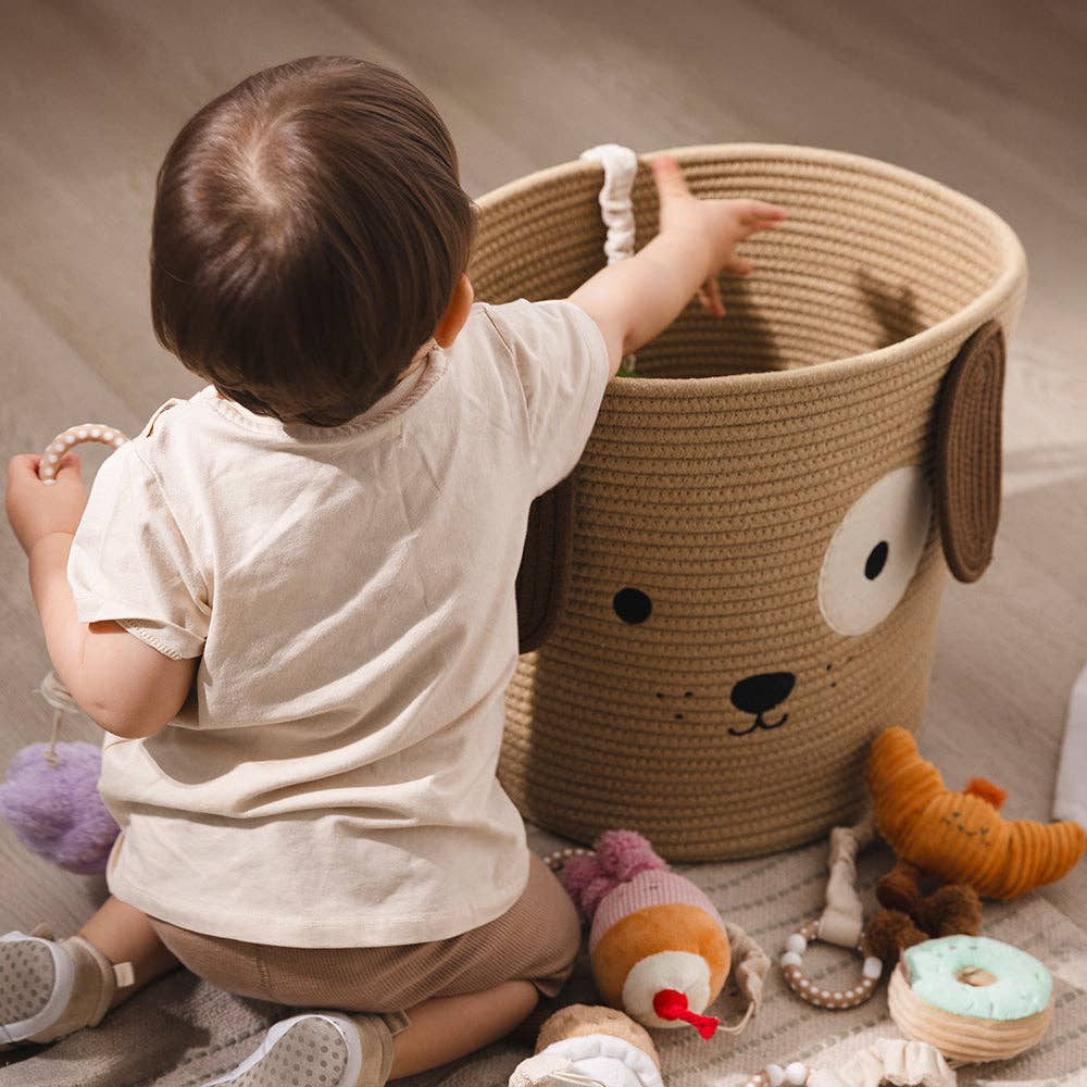 Cotton Rope Animal Hampers - Puppy