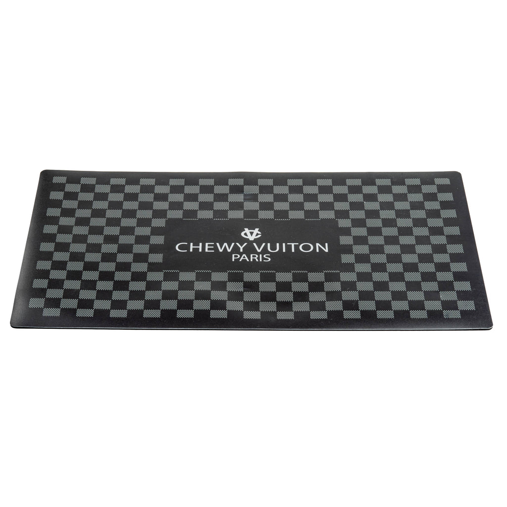 Black Checker Chewy Vuiton Placemat - Dog Mat