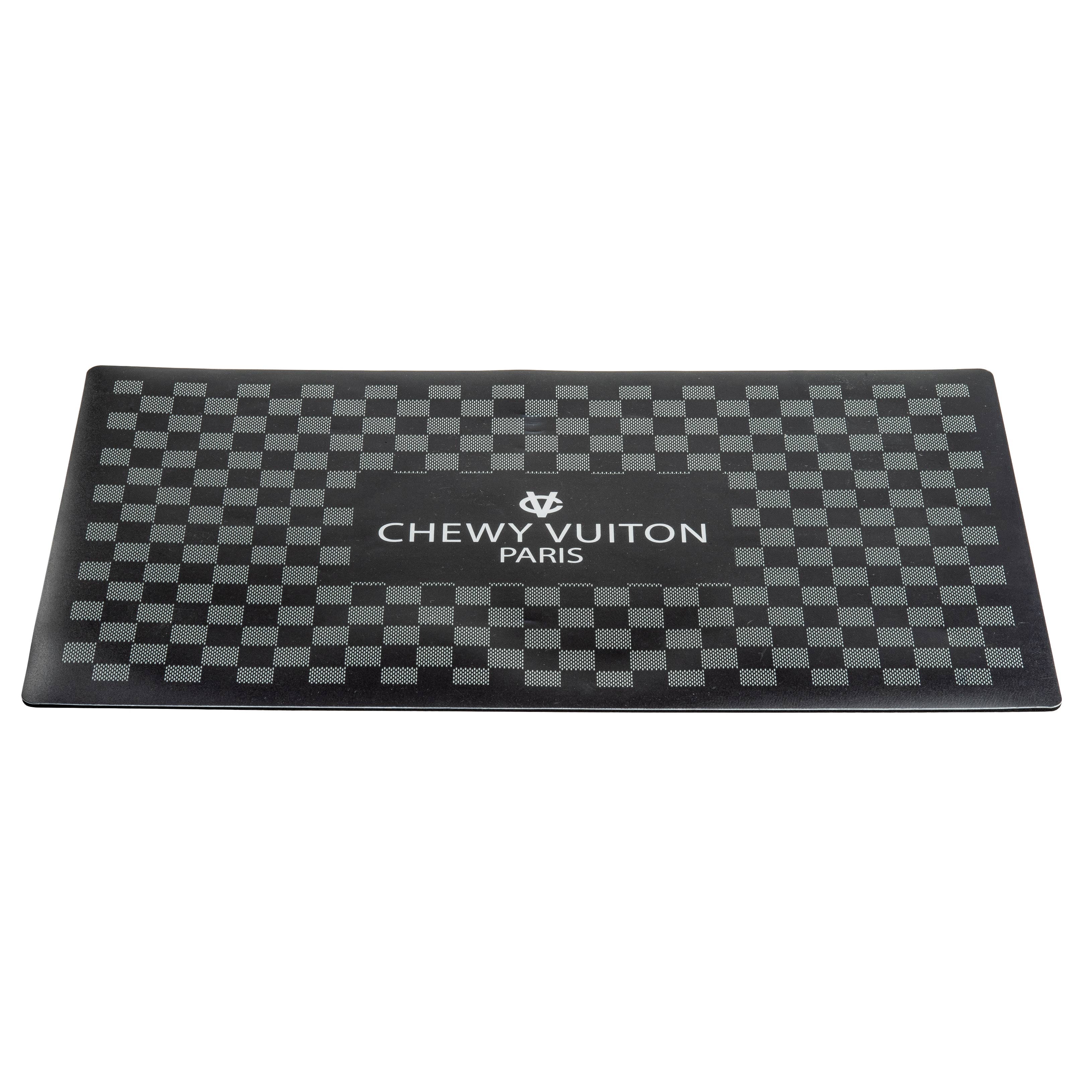 Black Checker Chewy Vuiton Placemat - Dog Mat