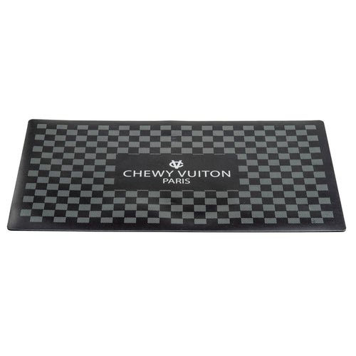 Black Checker Chewy Vuiton Placemat - Dog Mat