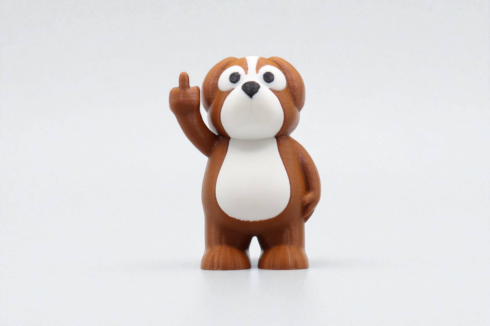 Dog Middle Finger Figurine – Funny Sarcastic Dog Gift