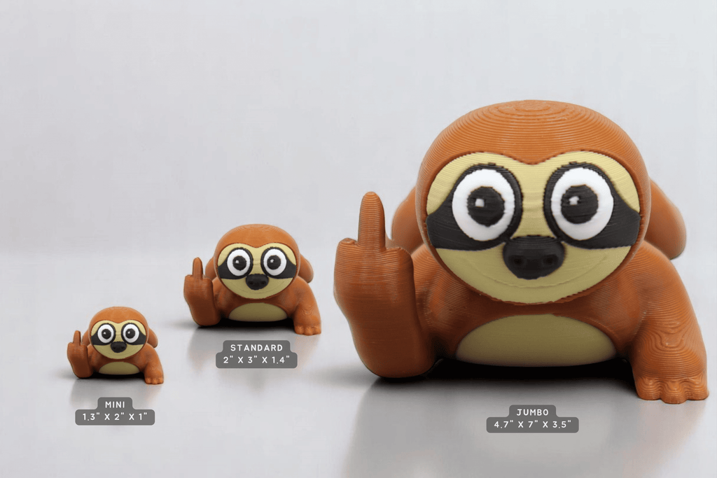 Sloth Middle Finger Figurine – Funny Sarcastic Sloth Gift