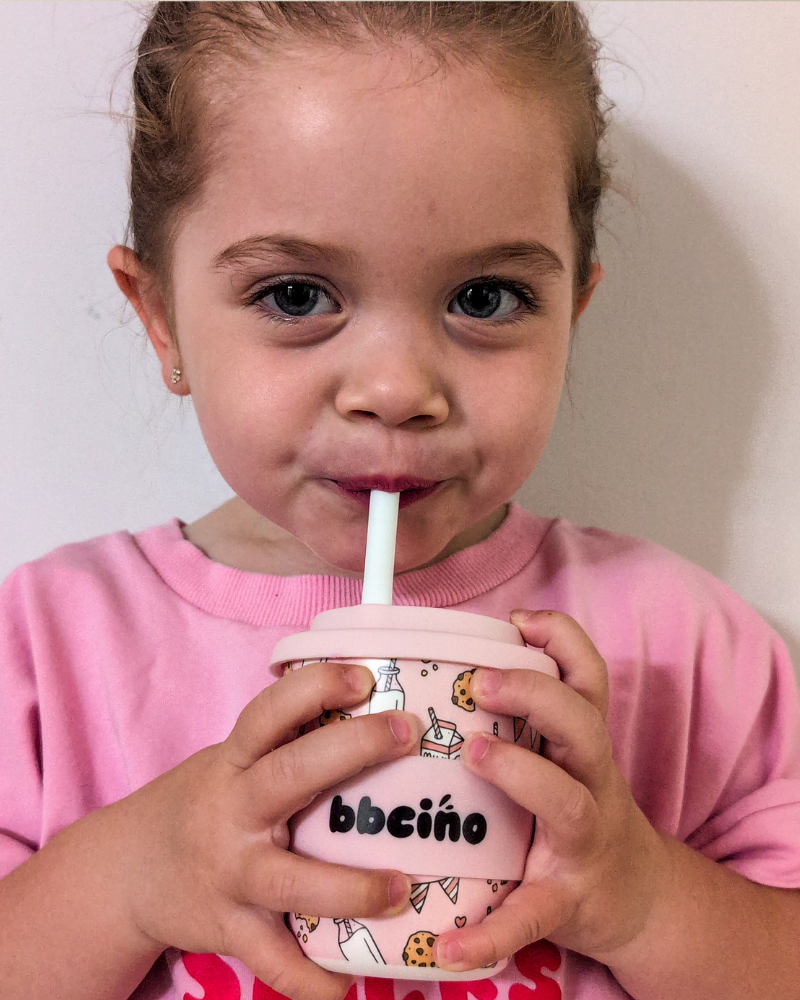 Tough Cookie in Pink Kids Keep Cup - 240ml (STRAW INCLUDED)