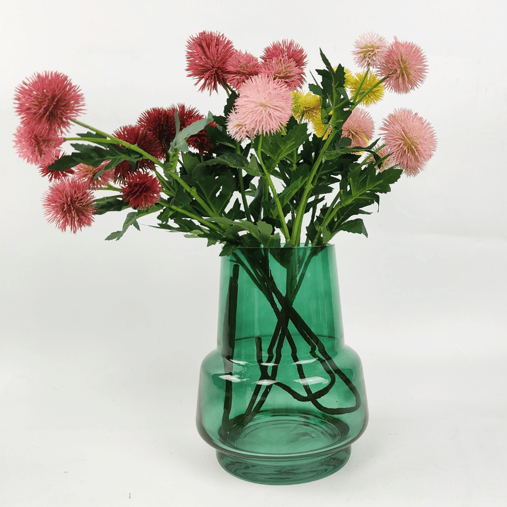 Tommy Abstract Glass Vase – Forest Green (Medium, 19 cm)