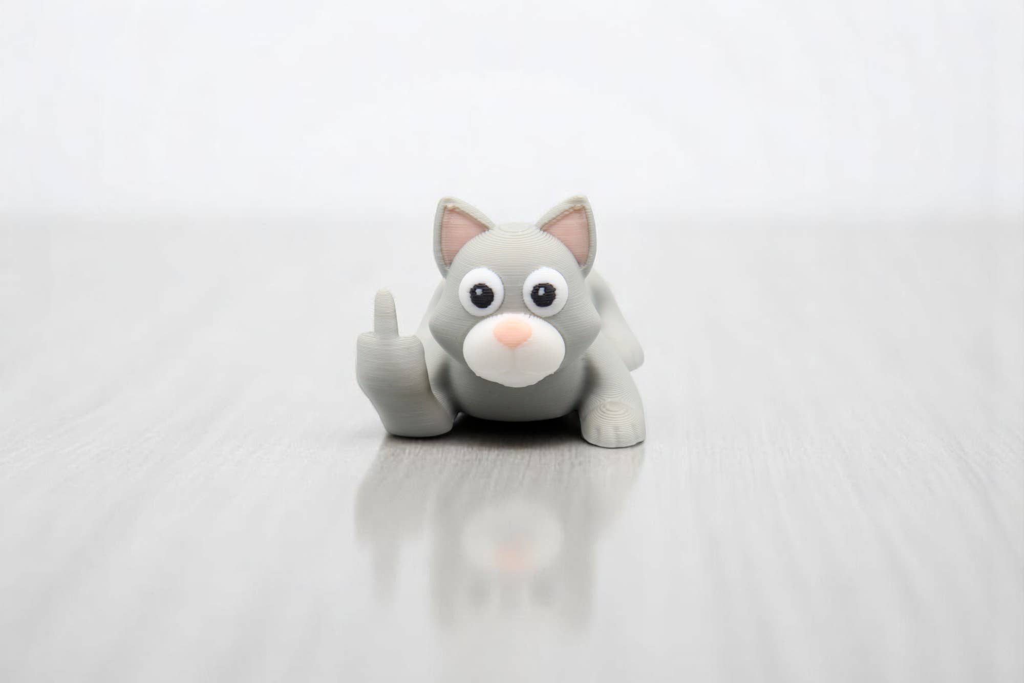 Cat Middle Finger Figurine – Funny Sarcastic Cat Gift