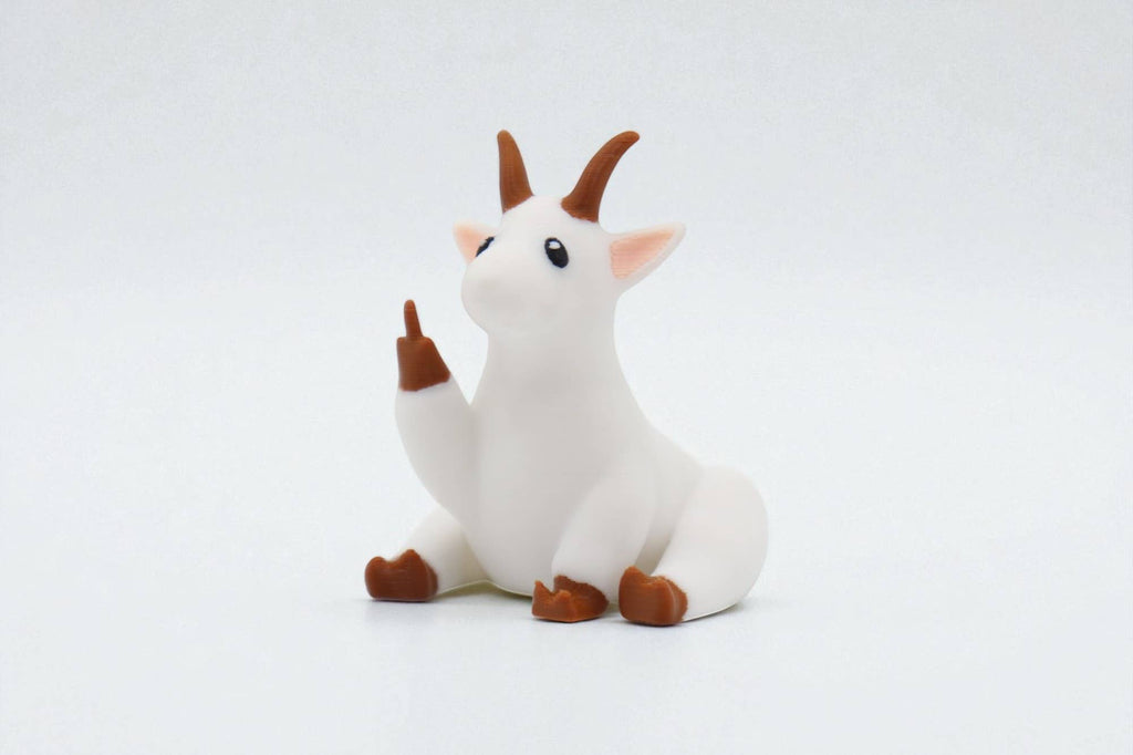 Goat Middle Finger Figurine – Funny Sarcastic Goat Gift