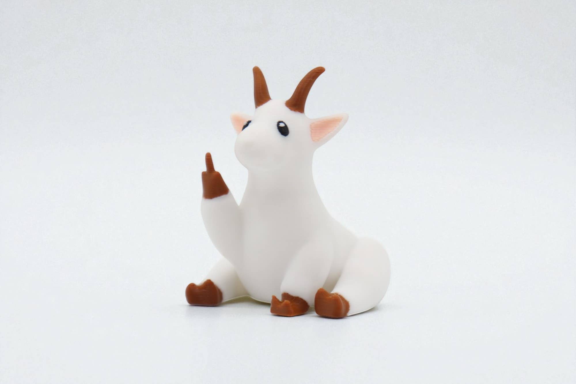 Goat Middle Finger Figurine – Funny Sarcastic Goat Gift