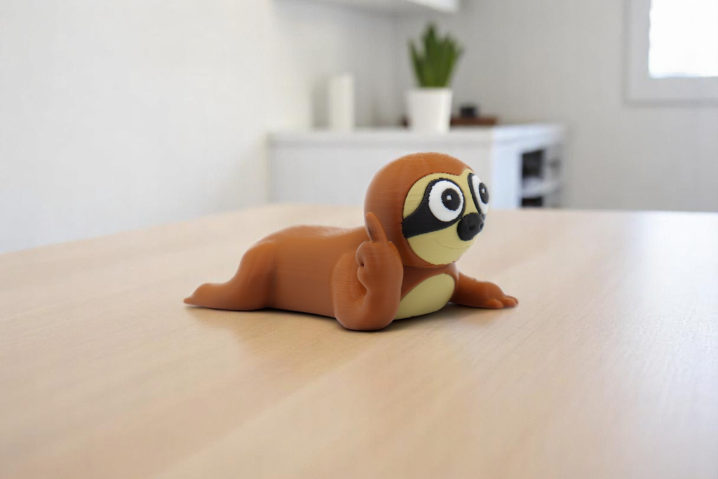 Sloth Middle Finger Figurine – Funny Sarcastic Sloth Gift