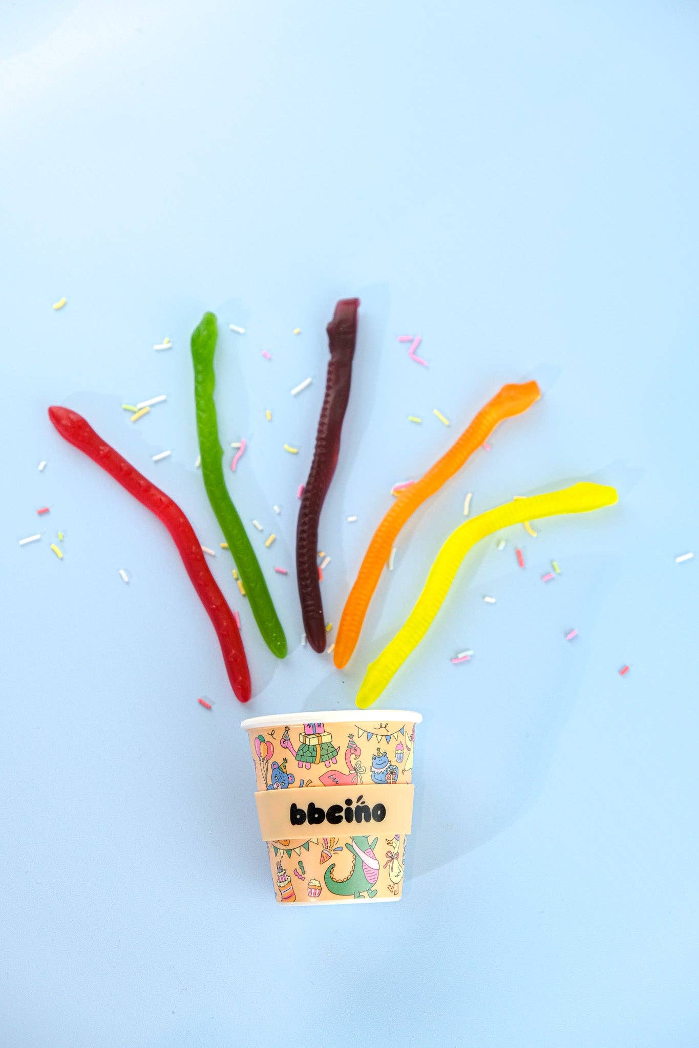 Party Animal in Orange Babycino Cup - 120ml (STRAW INCLUDED)