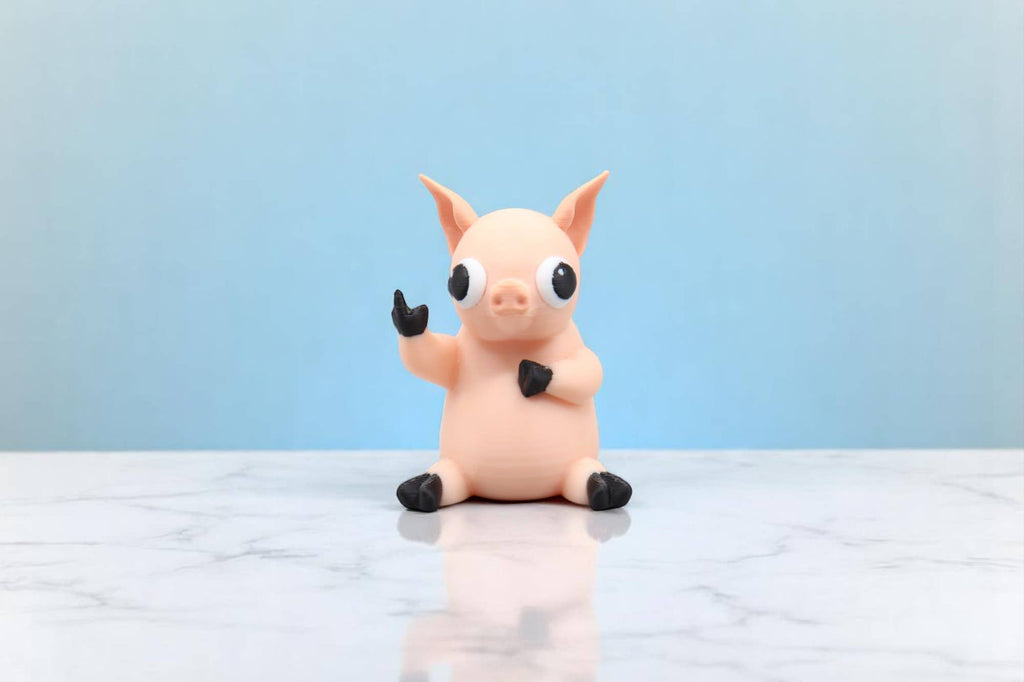 Pig Middle Finger Figurine – Funny Sarcastic Pig Gift