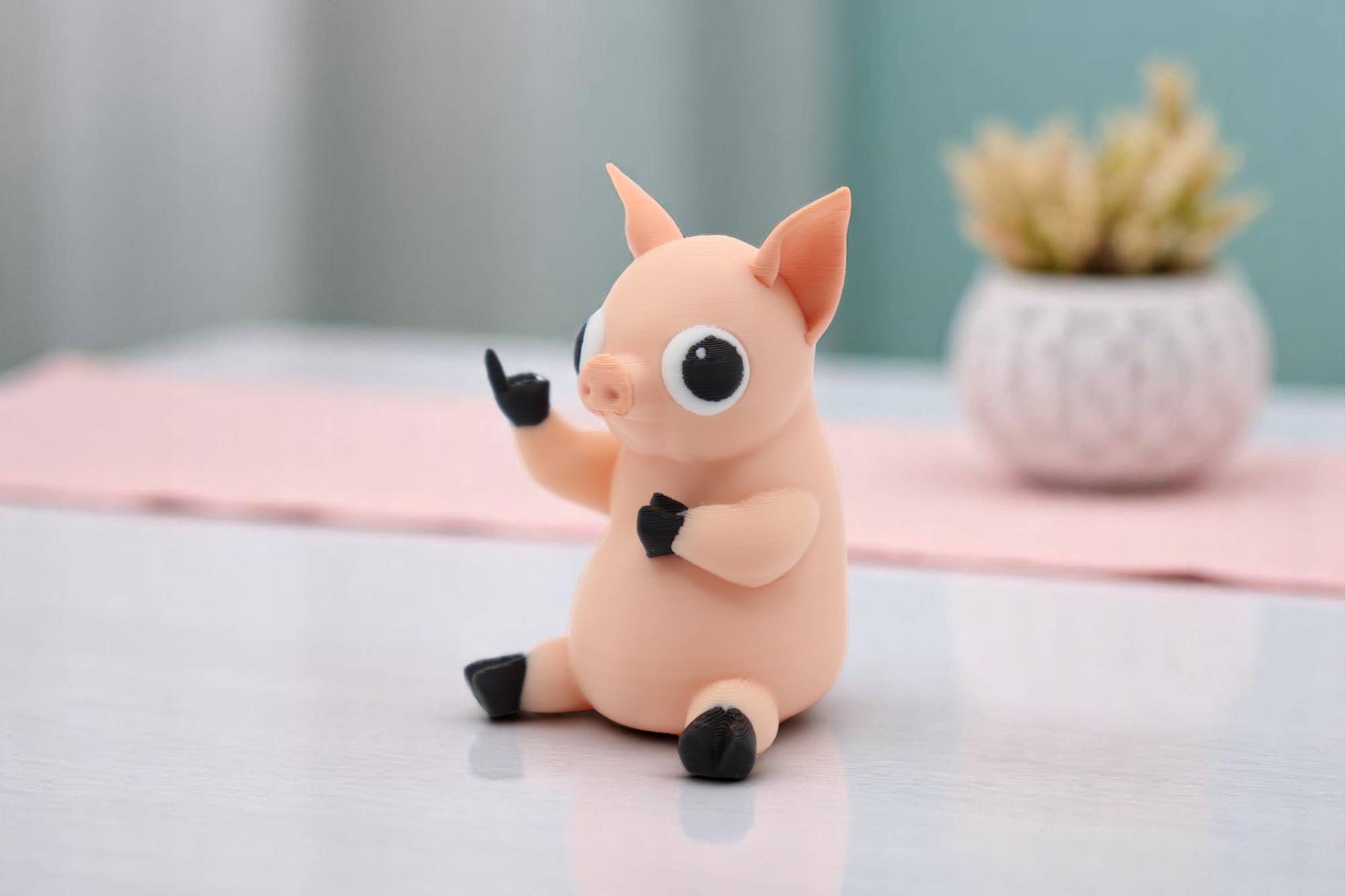 Pig Middle Finger Figurine – Funny Sarcastic Pig Gift