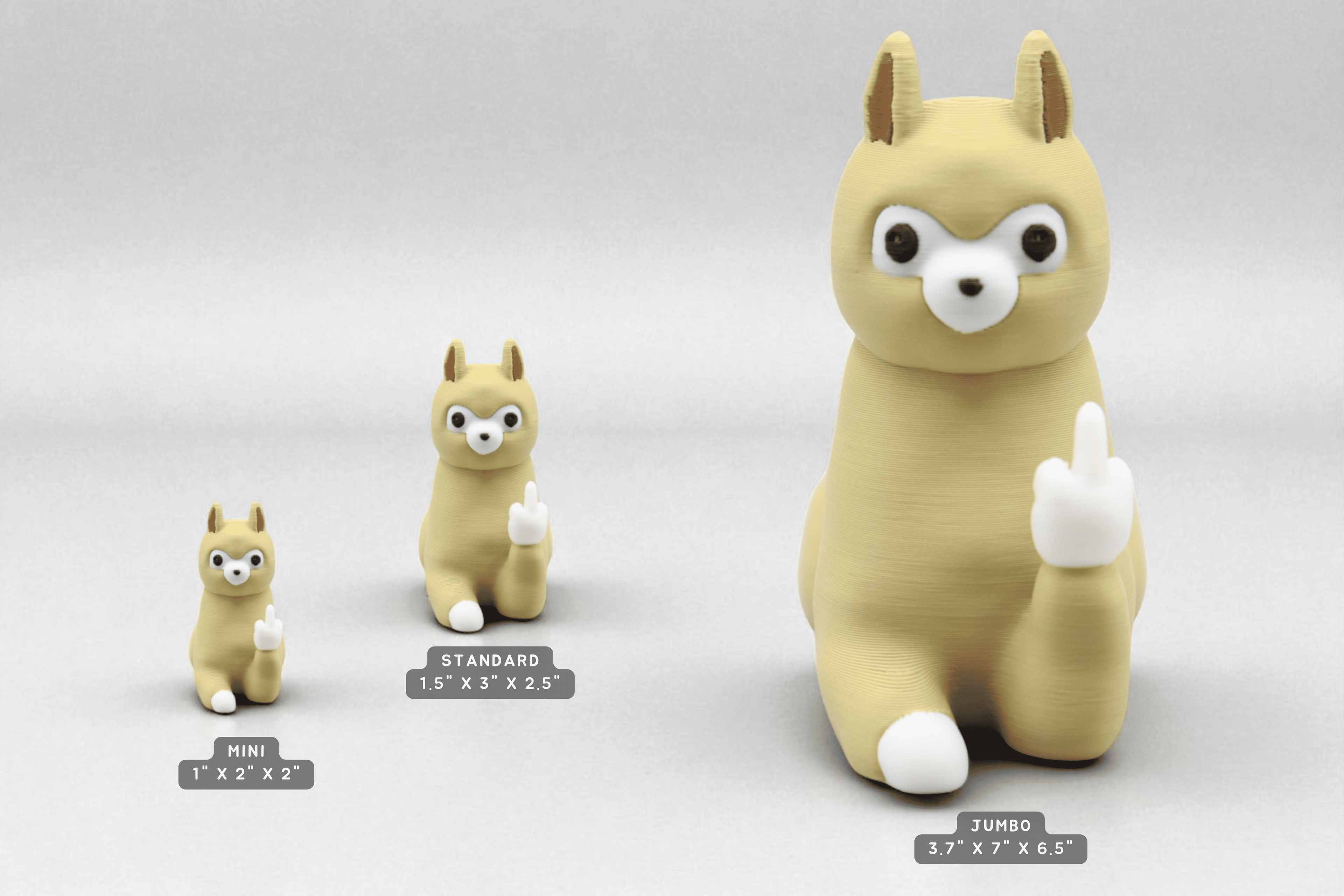 Llama Middle Finger Figurine – Funny Sarcastic Llama Gift