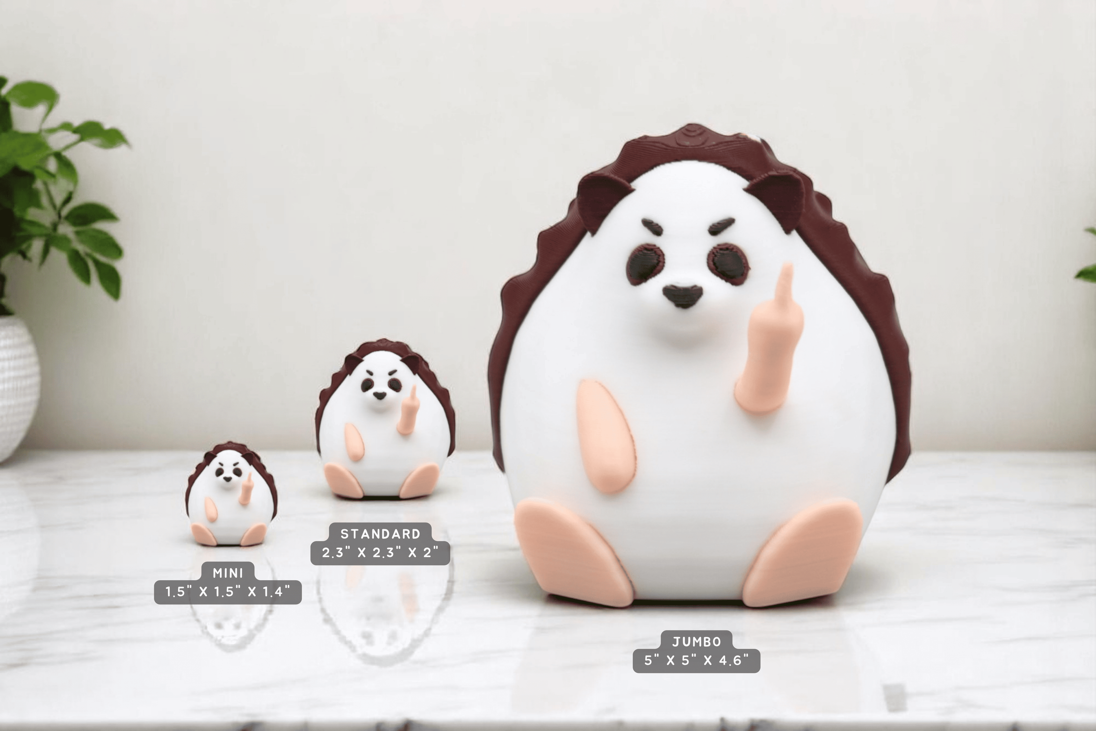 Hedgehog Middle Finger Figurine – Funny Sarcastic Hedgehog Gift