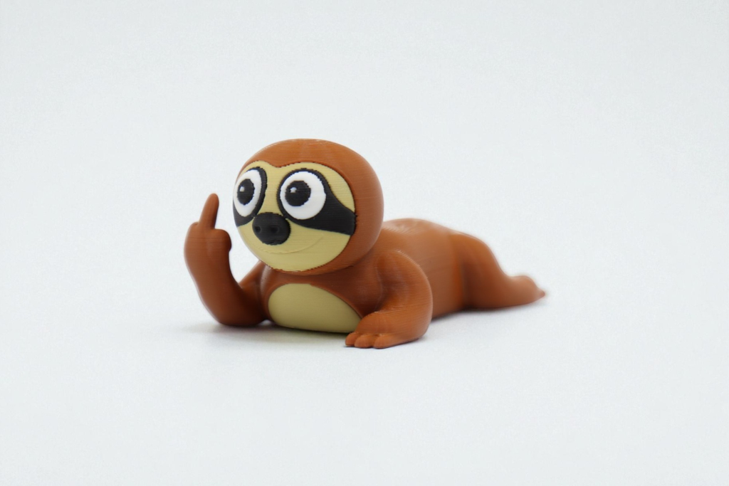Sloth Middle Finger Figurine – Funny Sarcastic Sloth Gift