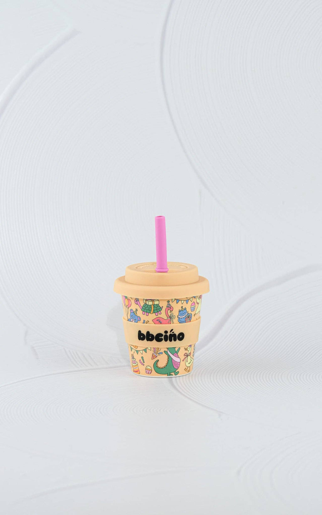 Party Animal in Orange Babycino Cup - 120ml (STRAW INCLUDED)