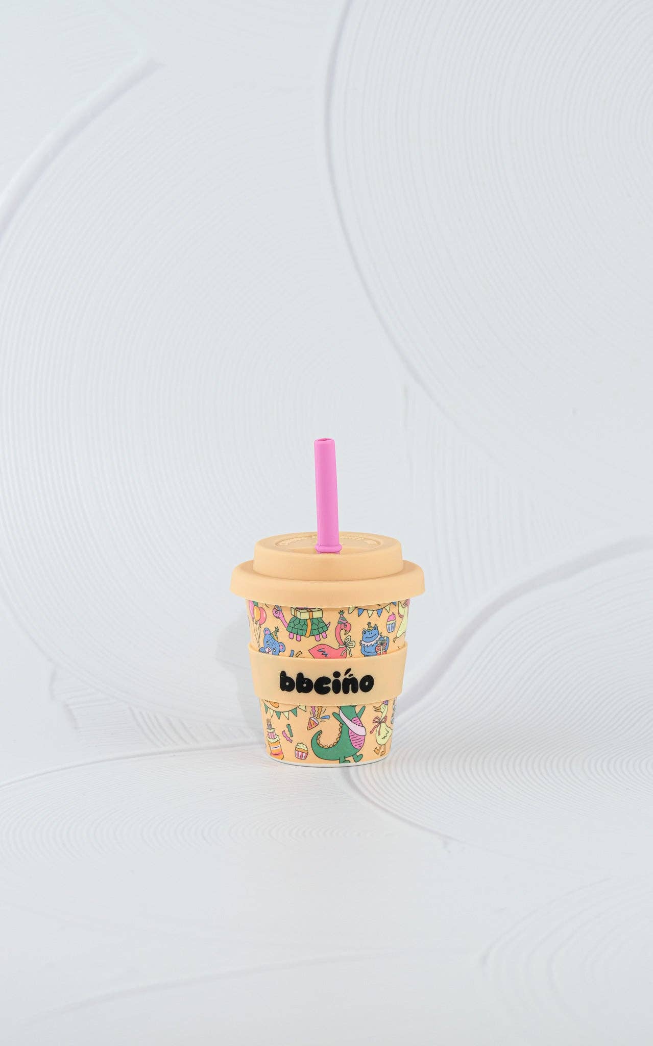 Party Animal in Orange Babycino Cup - 120ml (STRAW INCLUDED)