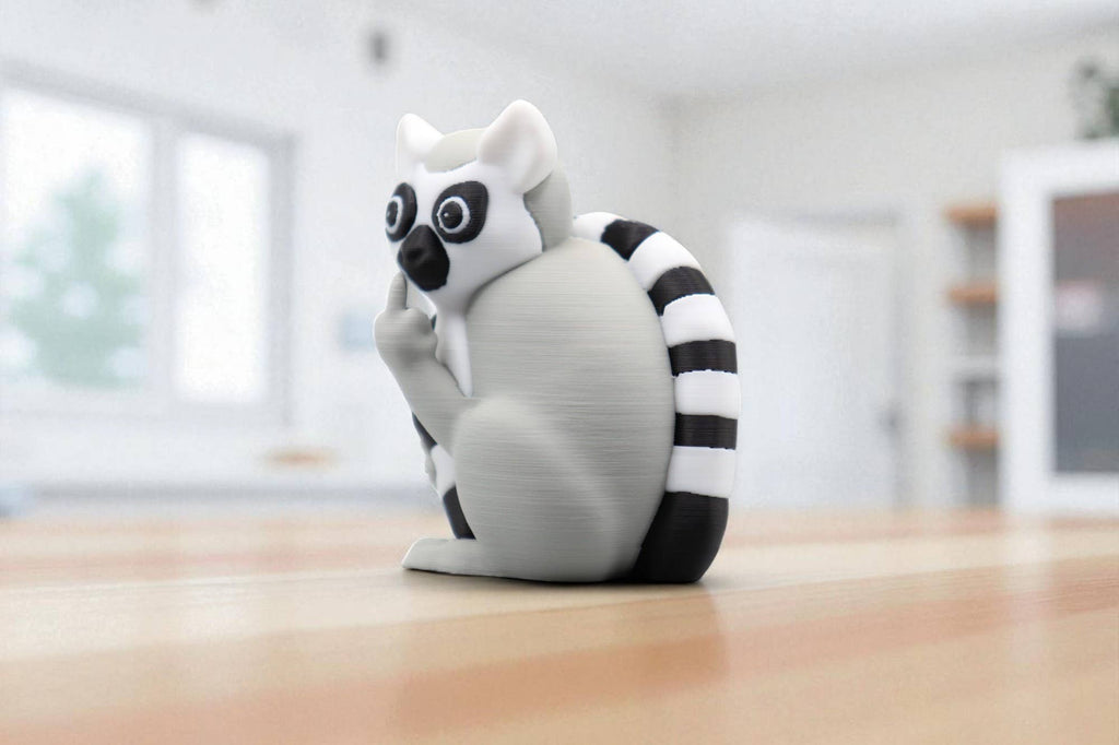 Lemur Middle Finger Figurine – Funny Sarcastic Lemur Gift